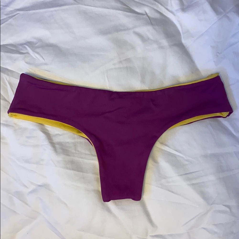 San Lorenzo Reversible Purple Yellow Bikini Bottom